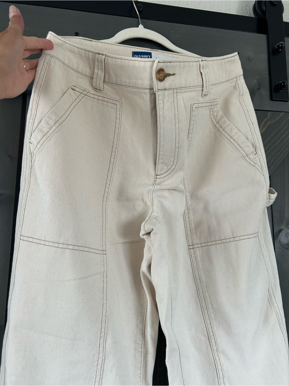 Old Navy Men's Cream Utility Cargo Pants